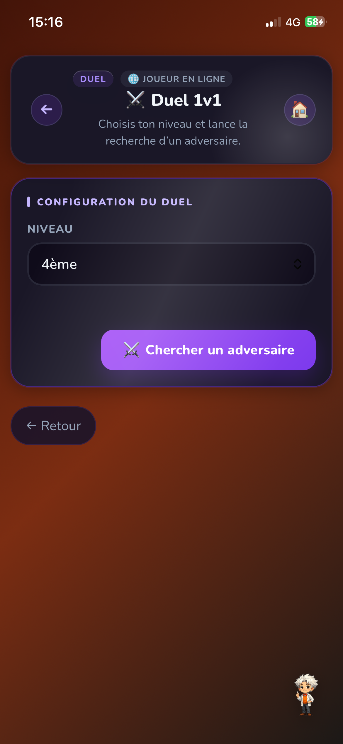 Duel 1v1 en ligne — affronter un autre joueur en temps r&eacute;el